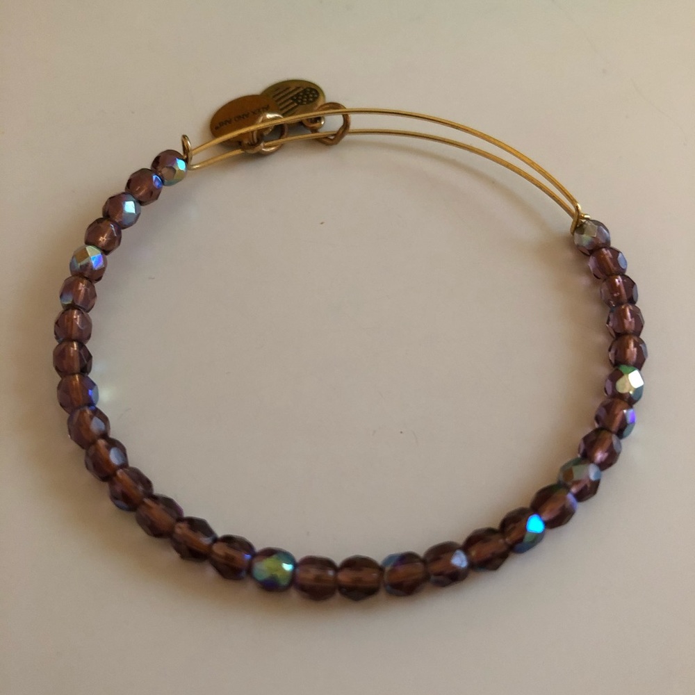 Alex + Ani Purple Beaded Bracelet